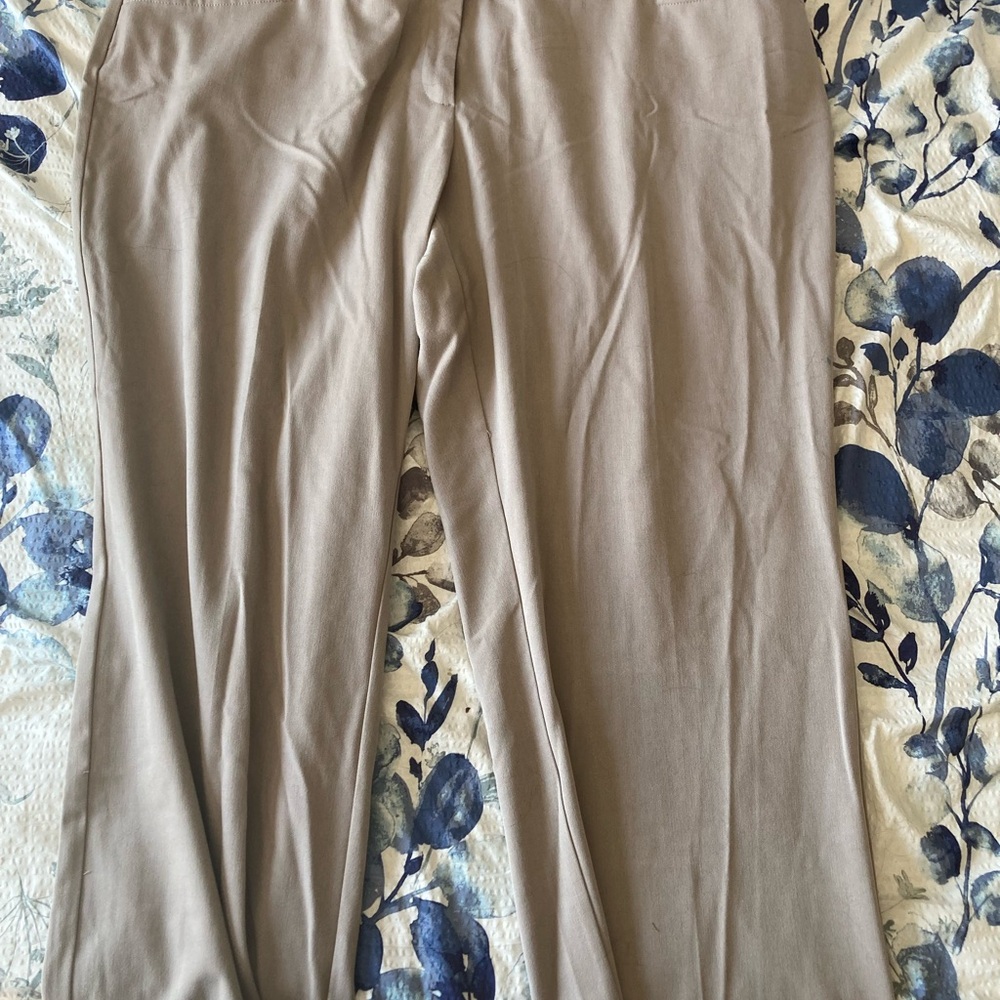 Rafaella Light Brown Straight Leg Pants